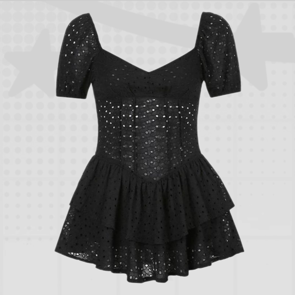 Y2K Puff Sleeve Mini Dress