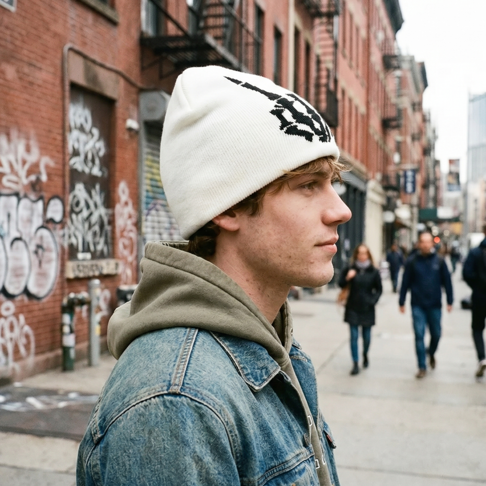 Skeleton Hand Knit Beanie