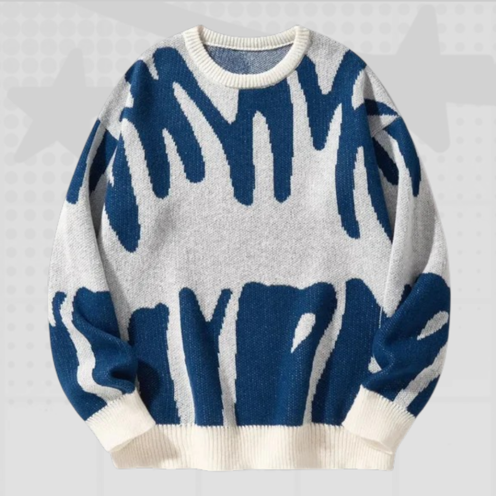 Y2K Abstract Pattern Sweater