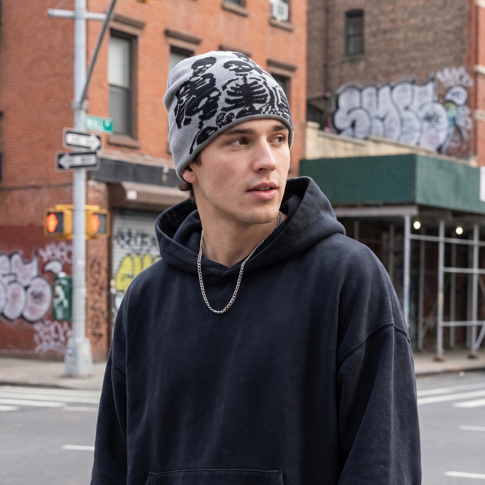 Skeleton Jacquard Beanie