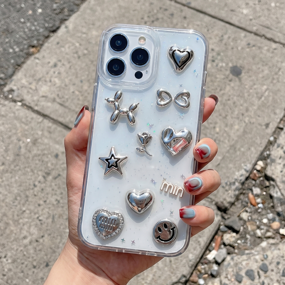 3D Heart Charm iPhone Case