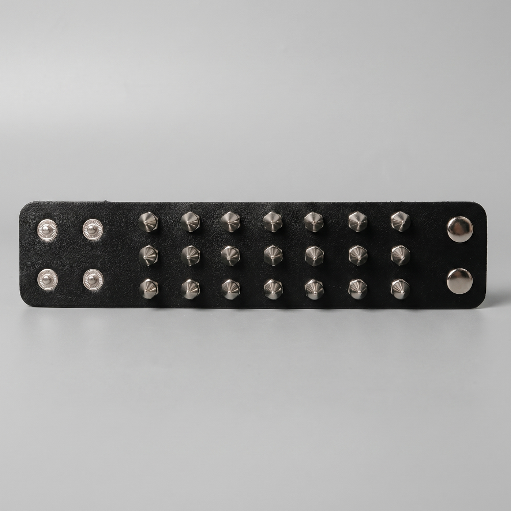 Punk Spike Leather Cuff Bracelet