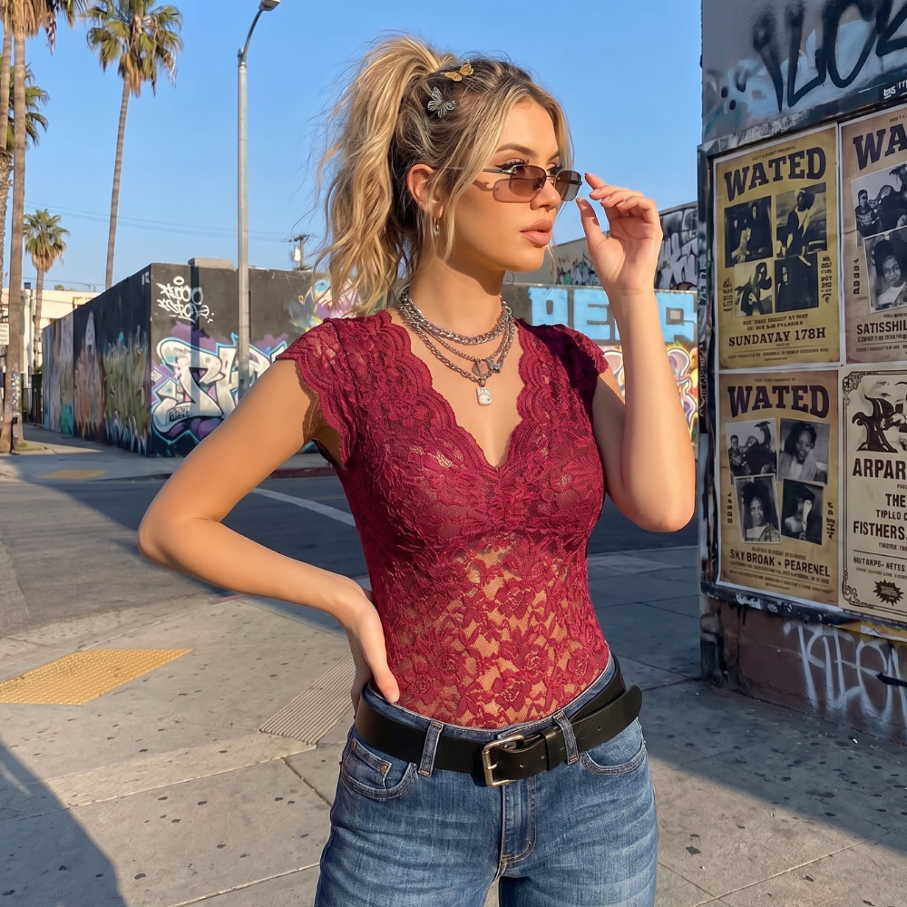 Y2K Lace Tank Top