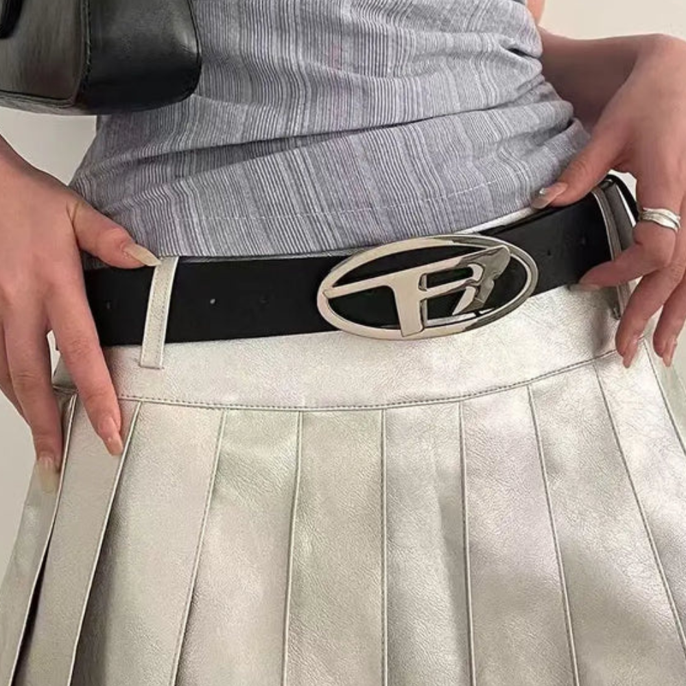 Y2K Letter Buckle Belt
