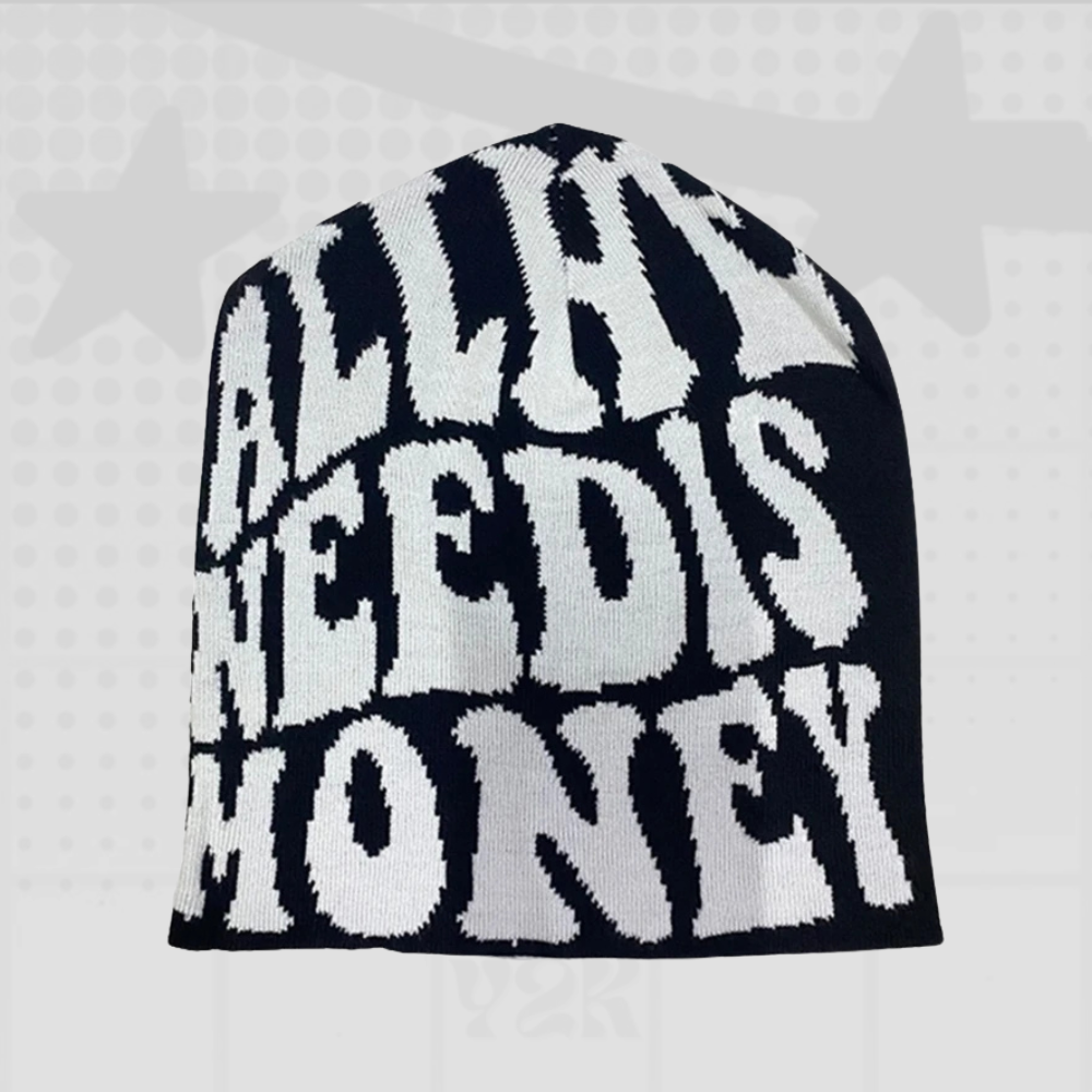 Letter Printed Y2K Beanie