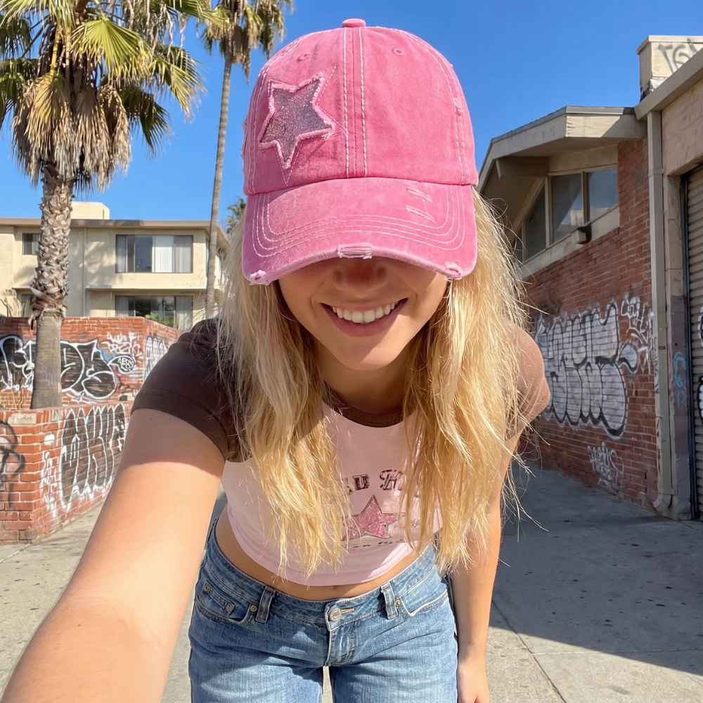 Star Y2K Denim Hats