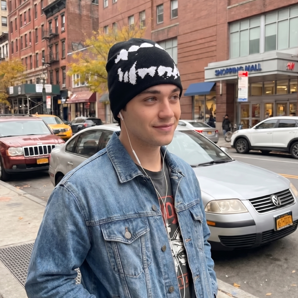 Y2K Devil Teeth Beanie