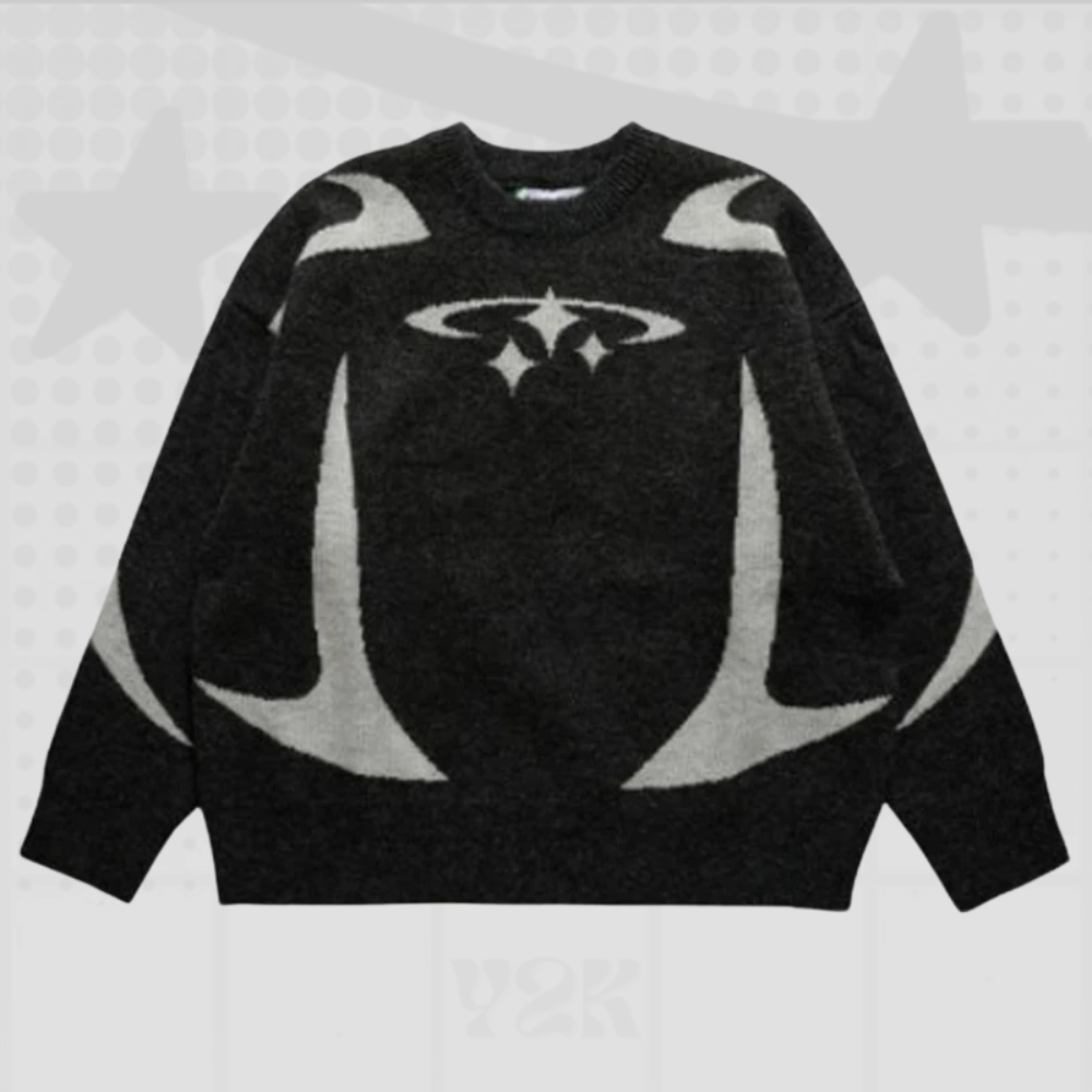 Star Pattern Y2K Sweater