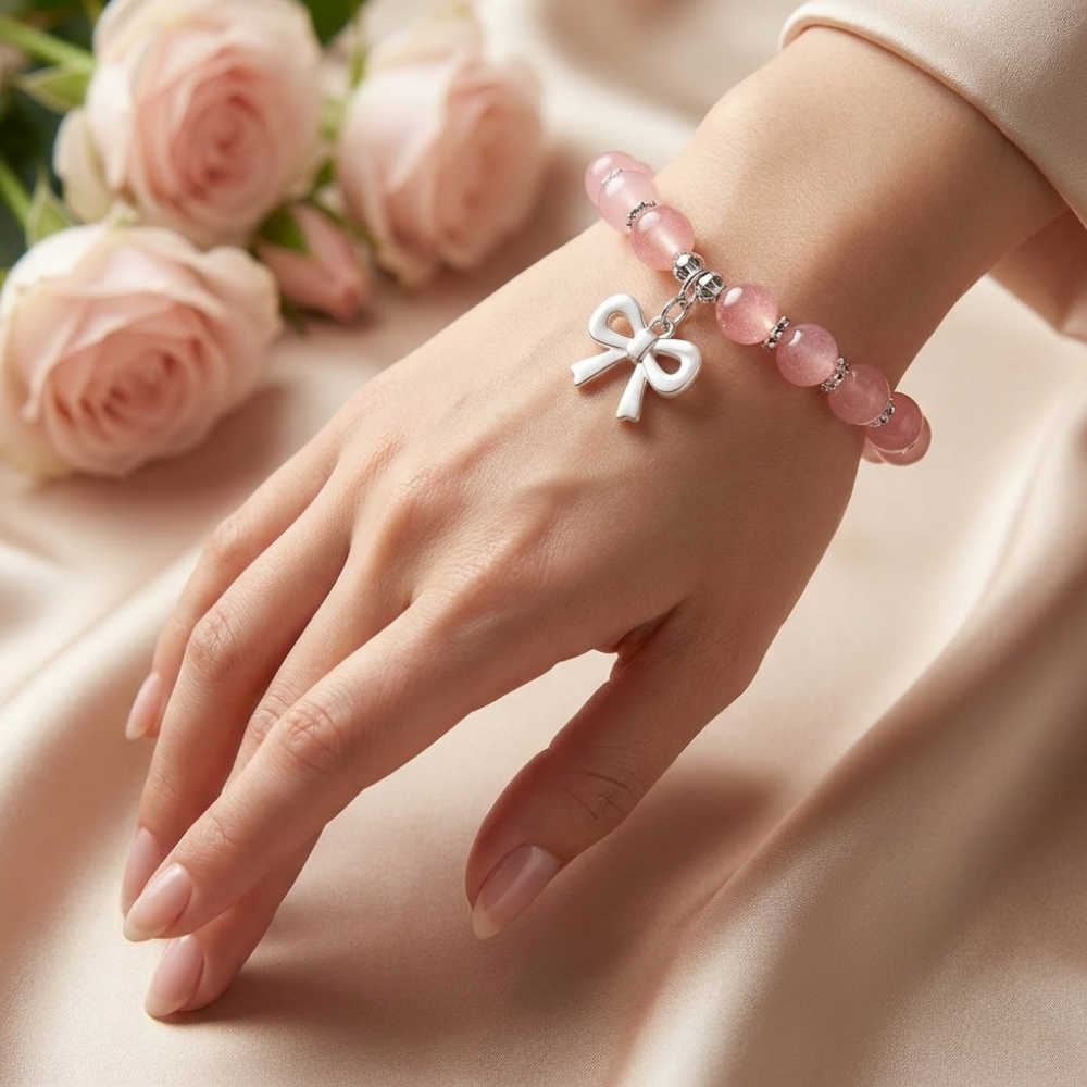 Cherry Blossom Beaded Bracelet