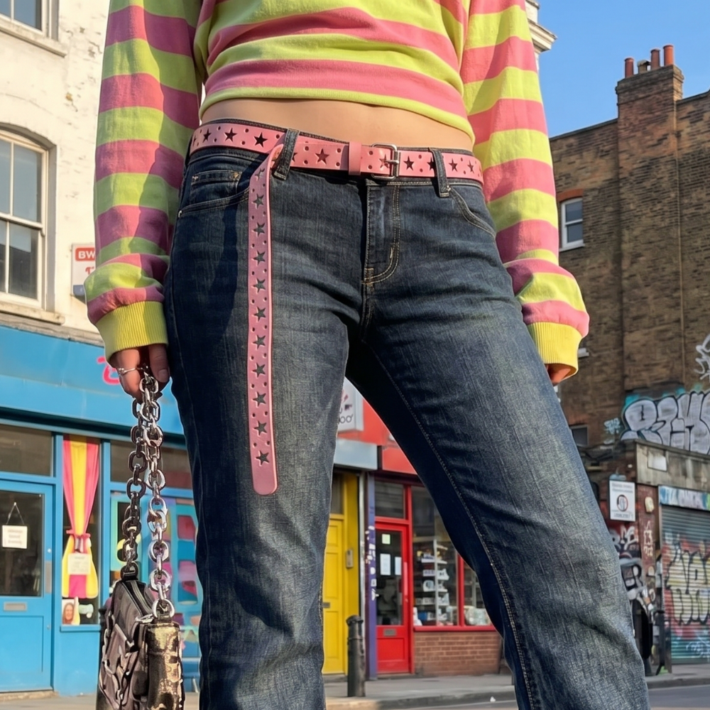 Y2K Star Studded Belt
