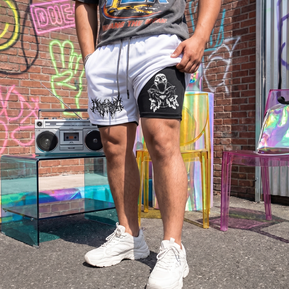 Y2K 2-in-1 workout shorts