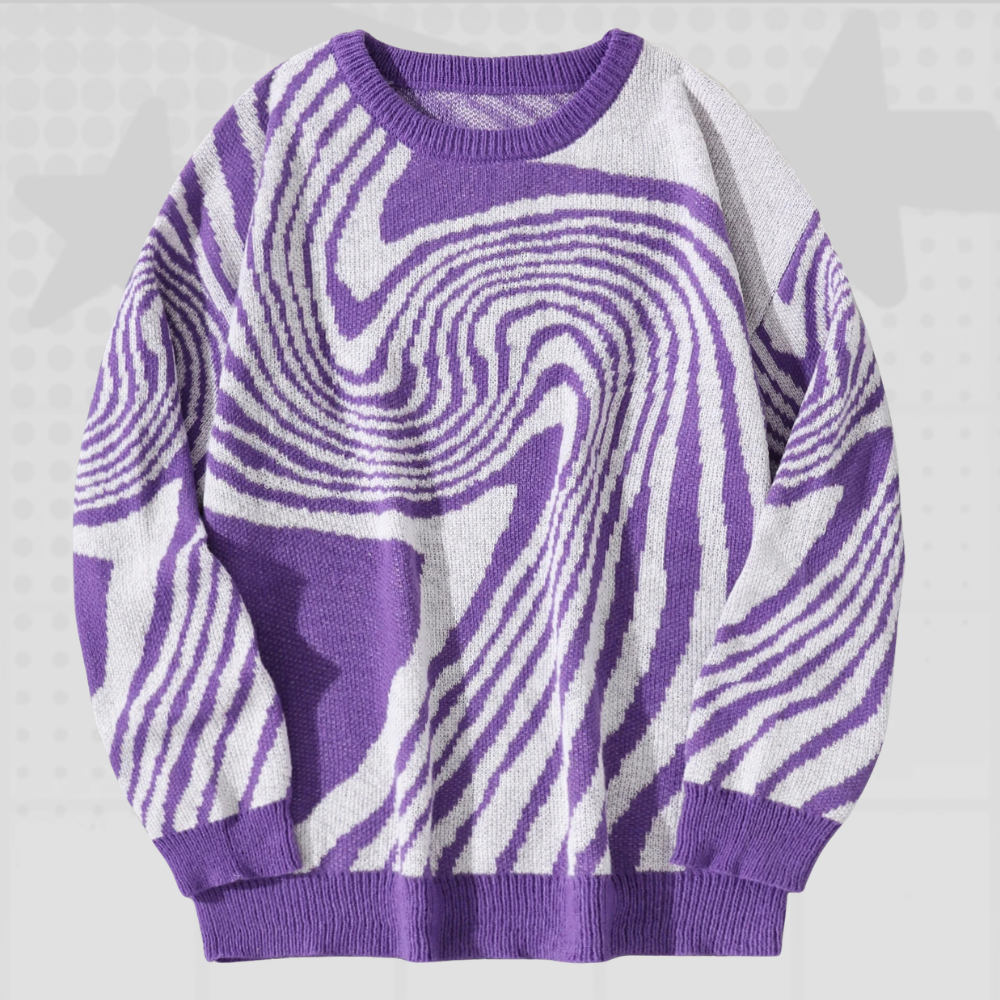 Jacquard Pattern Y2K Pullover