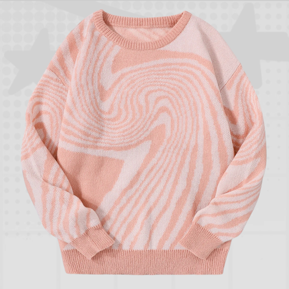 Jacquard Pattern Y2K Pullover