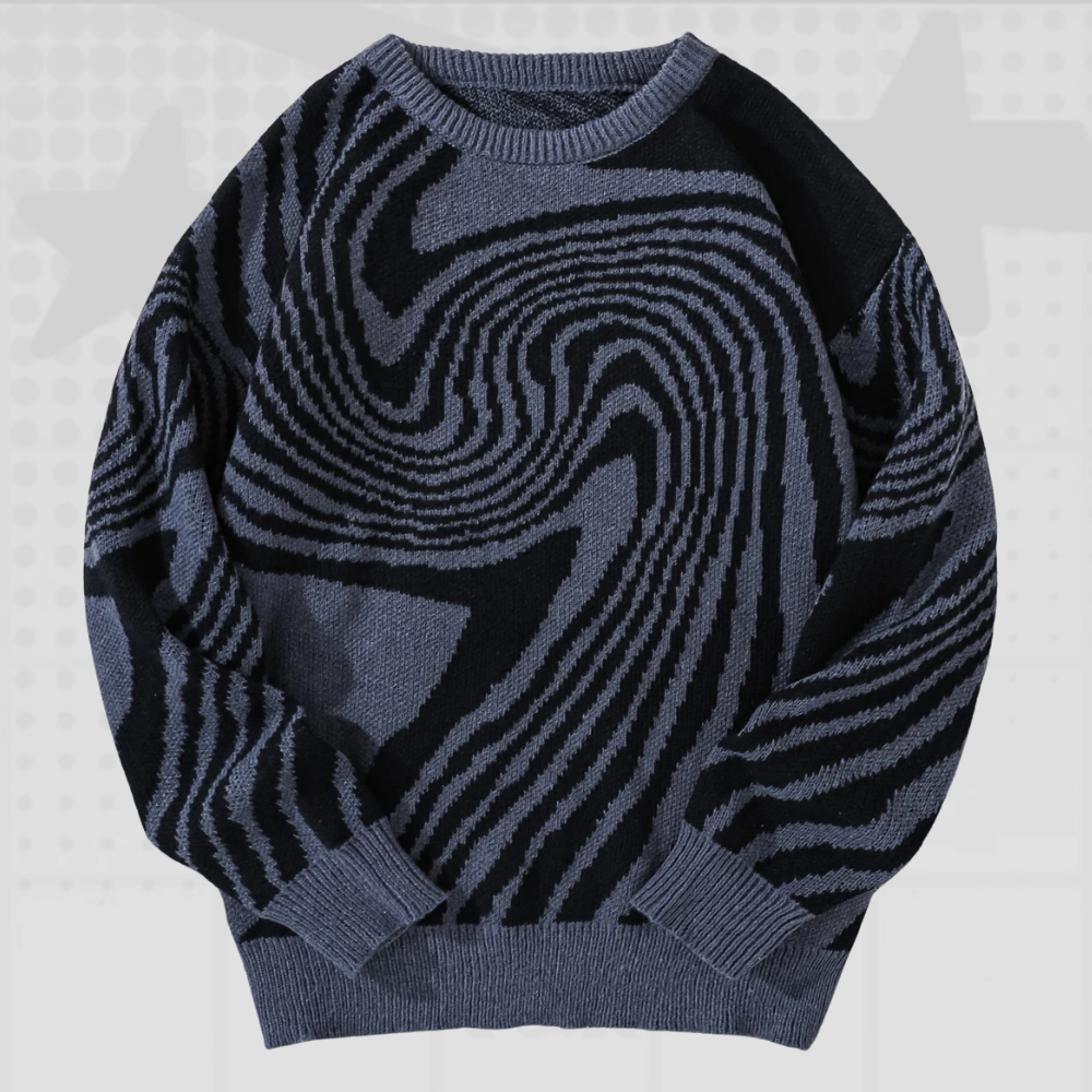 Jacquard Pattern Y2K Pullover
