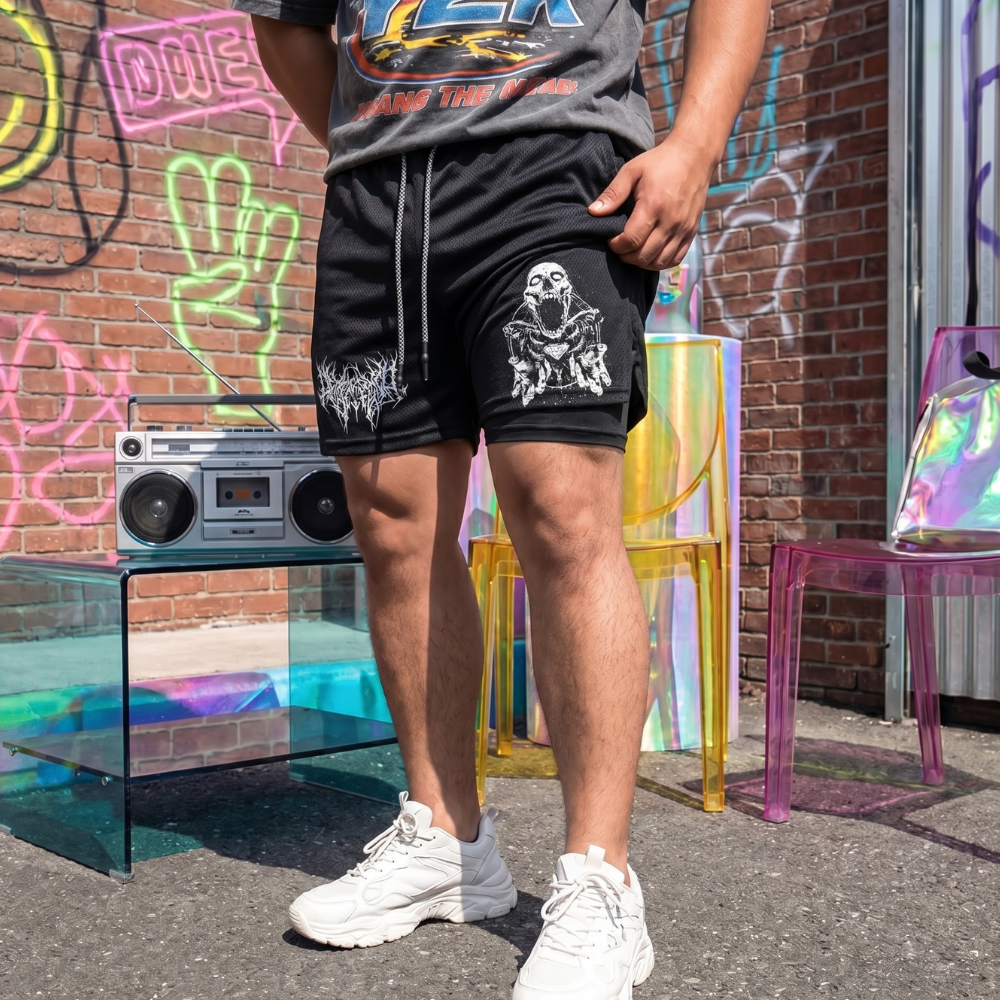 Y2K 2-in-1 workout shorts