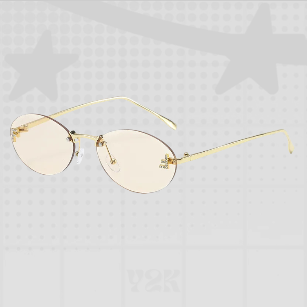 Y2K Frameless Oval Sunglasses