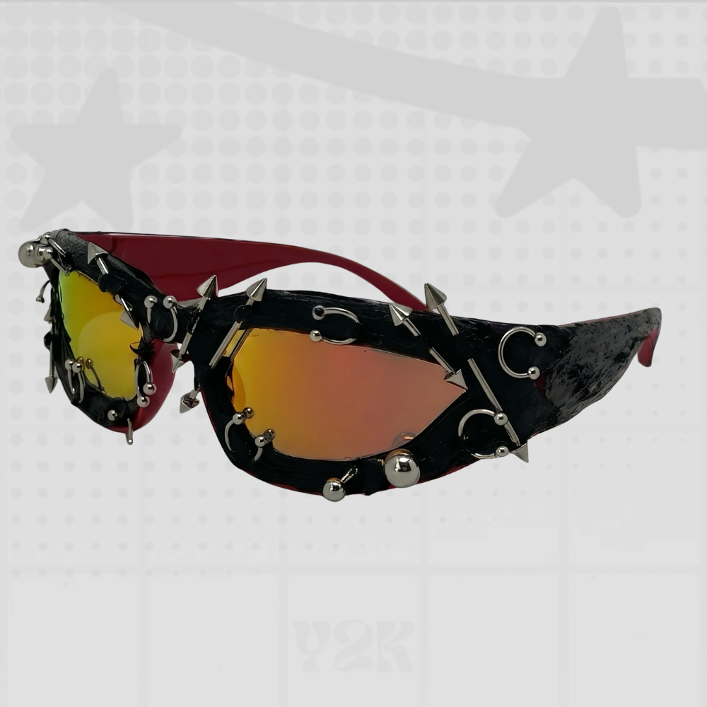 Retro Studded Frame Sunglasses