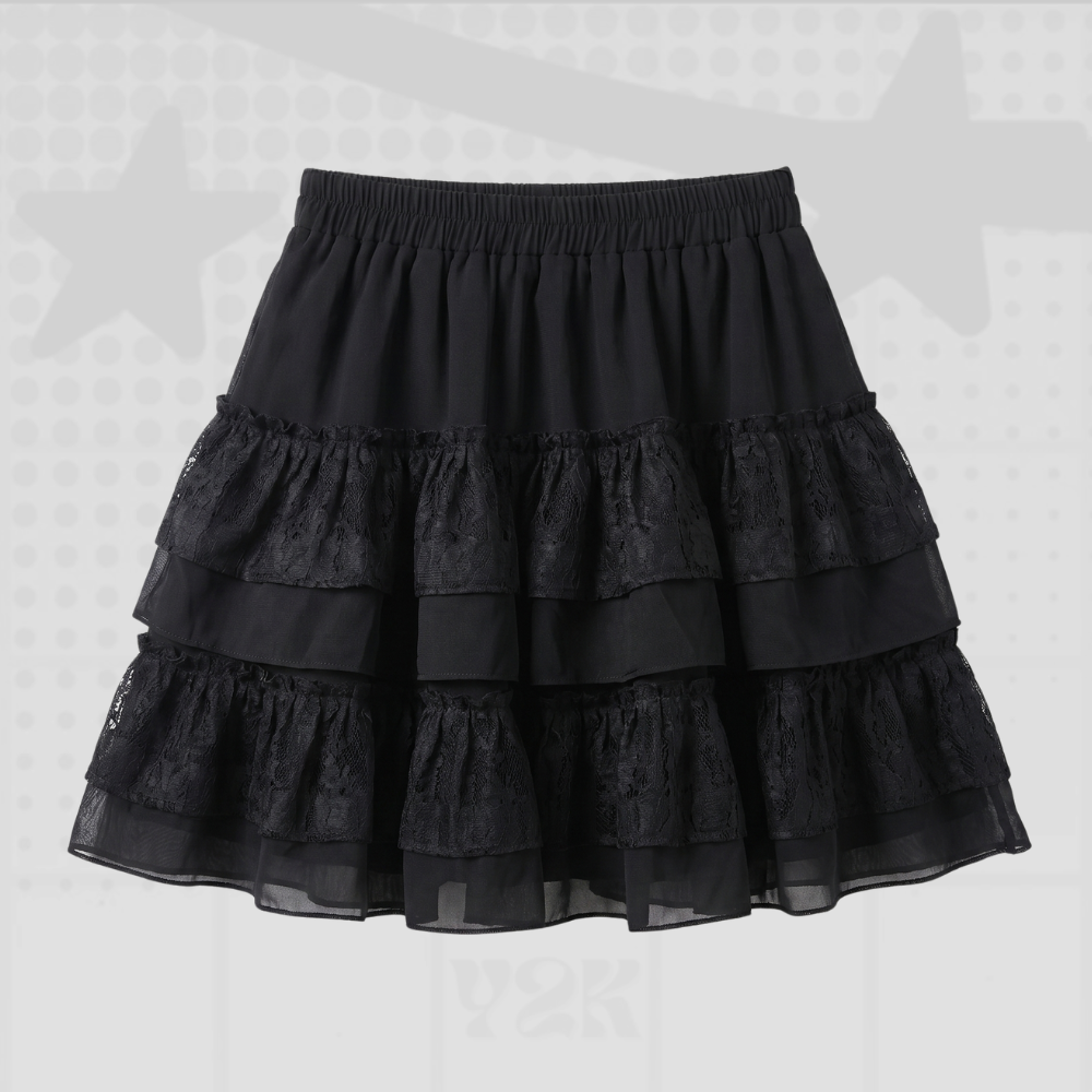 Ruffle Flare Y2K Mini Skirt