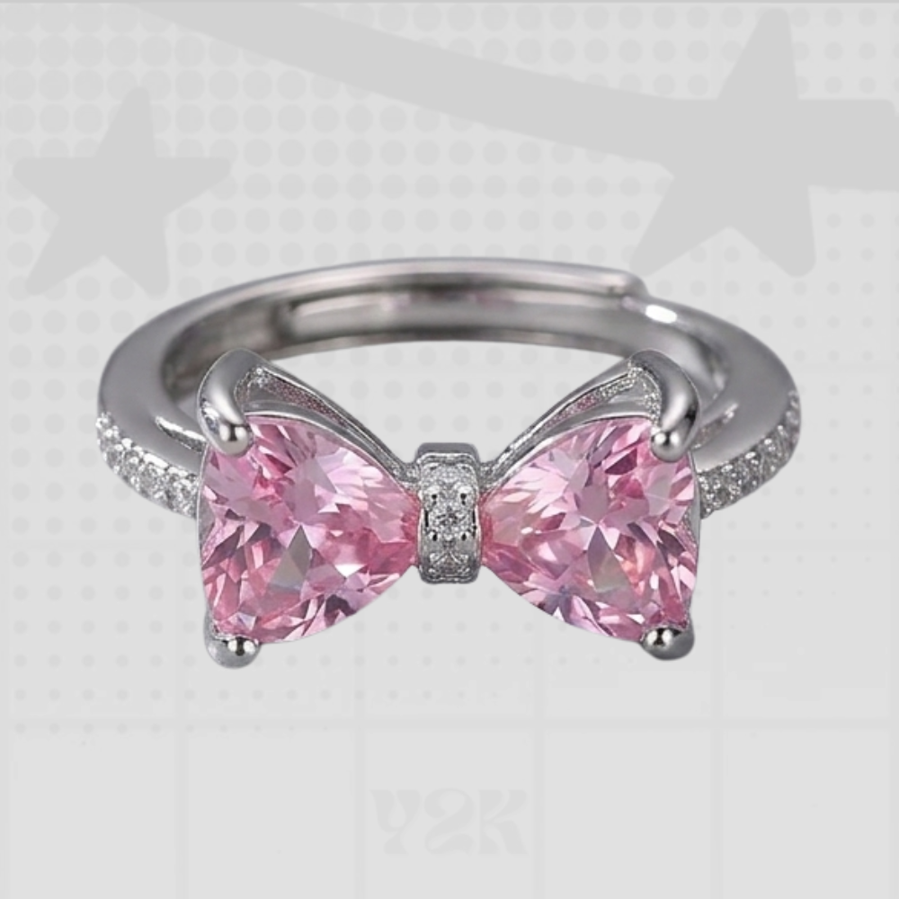 Pink Bow Y2K Ring