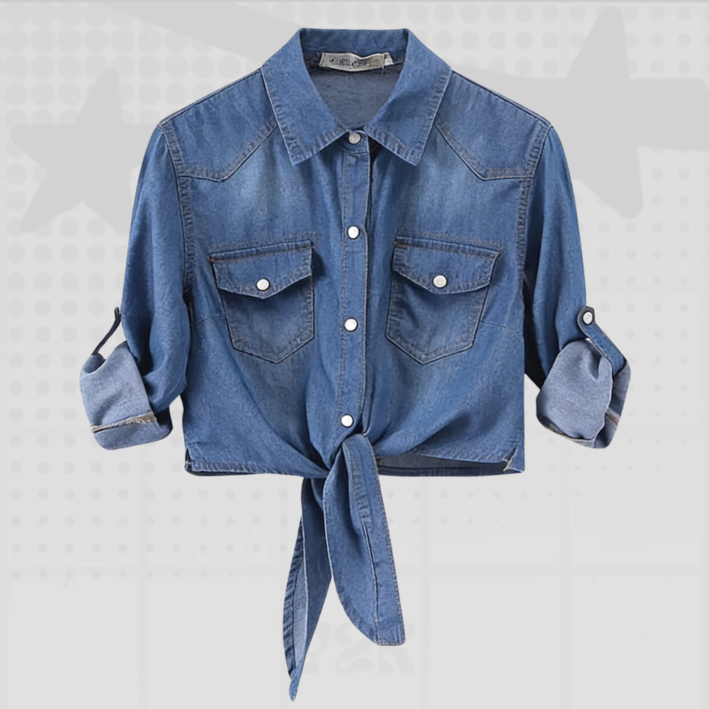 Denim Y2K Crop Top
