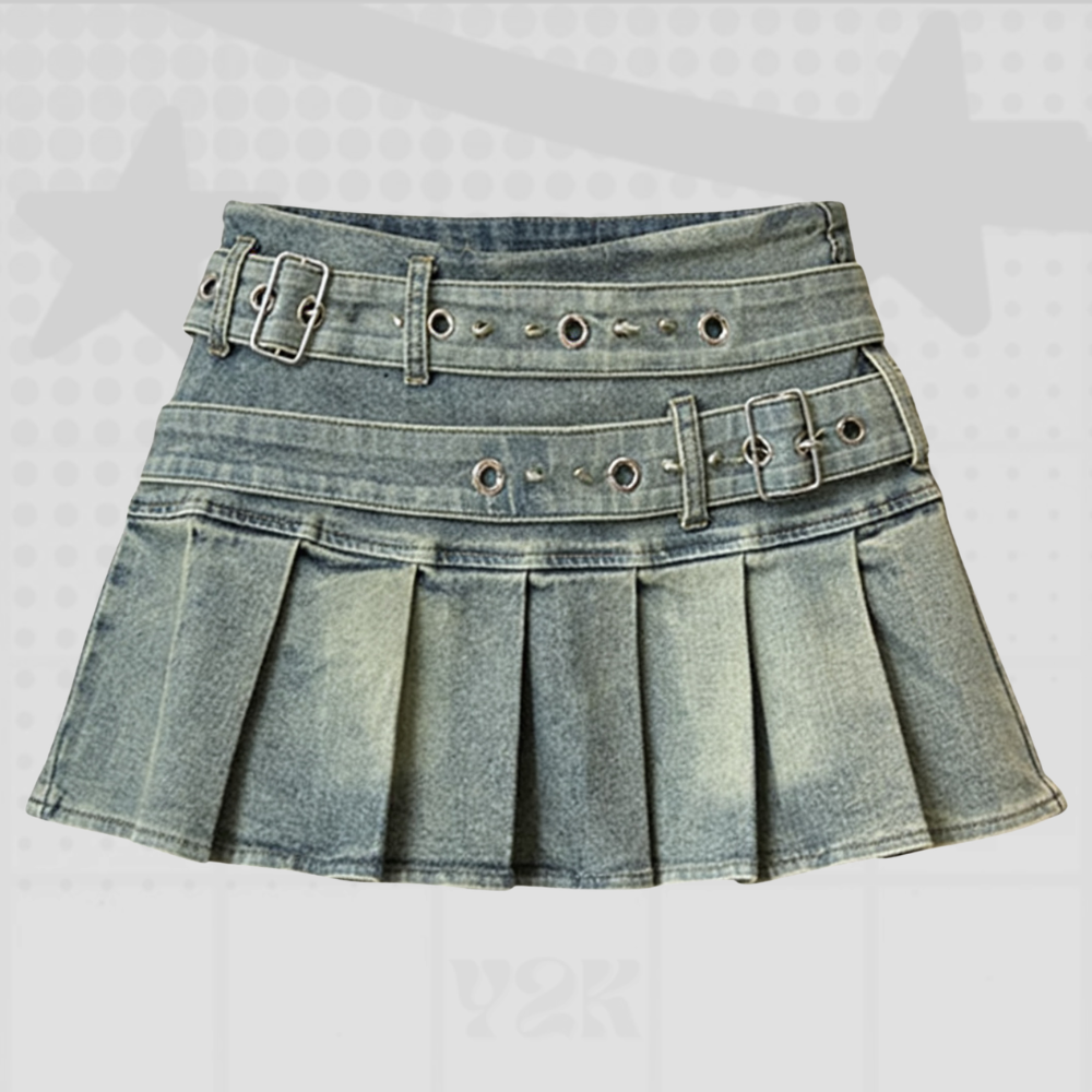 Y2K Denim Vintage Mini Skirt
