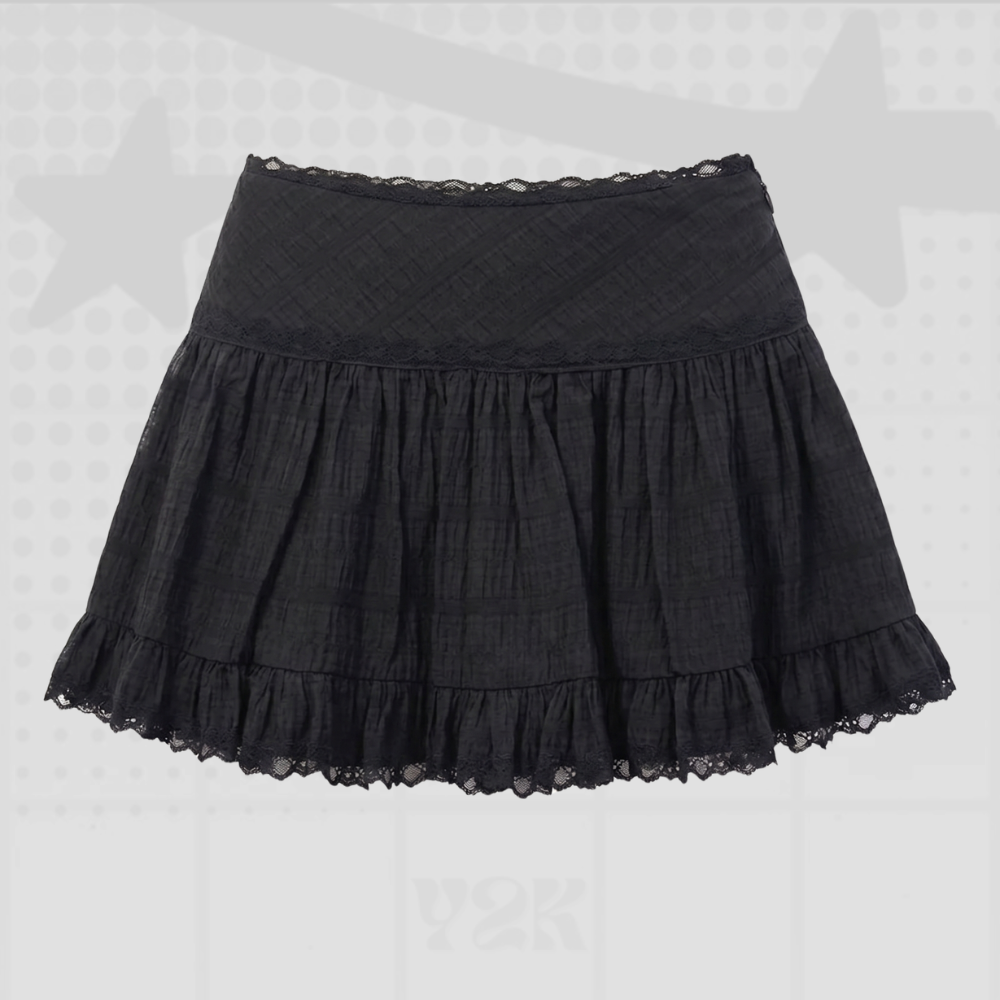 Ruffled Y2K Mini Skirt