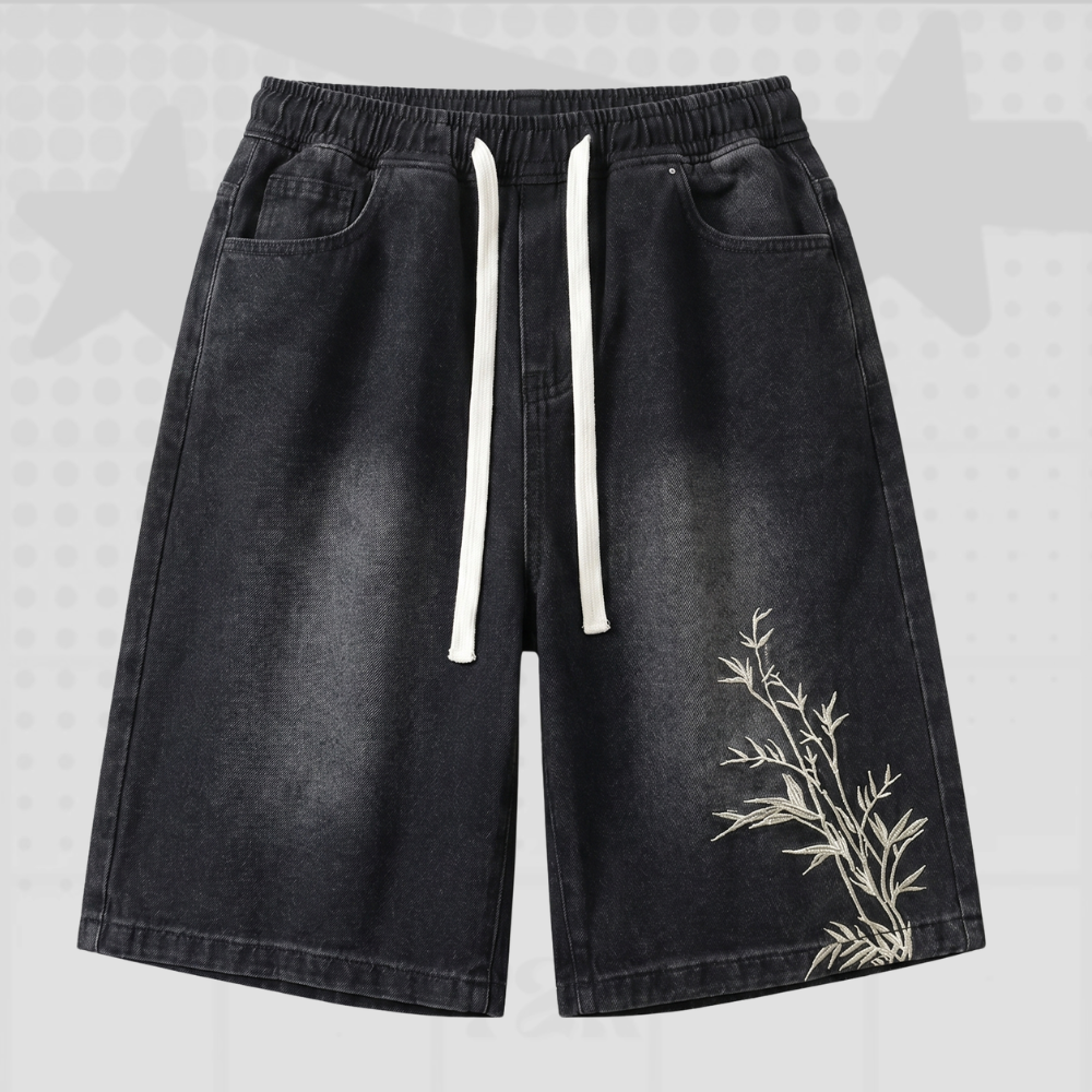 Y2K Embroidered Denim Jorts