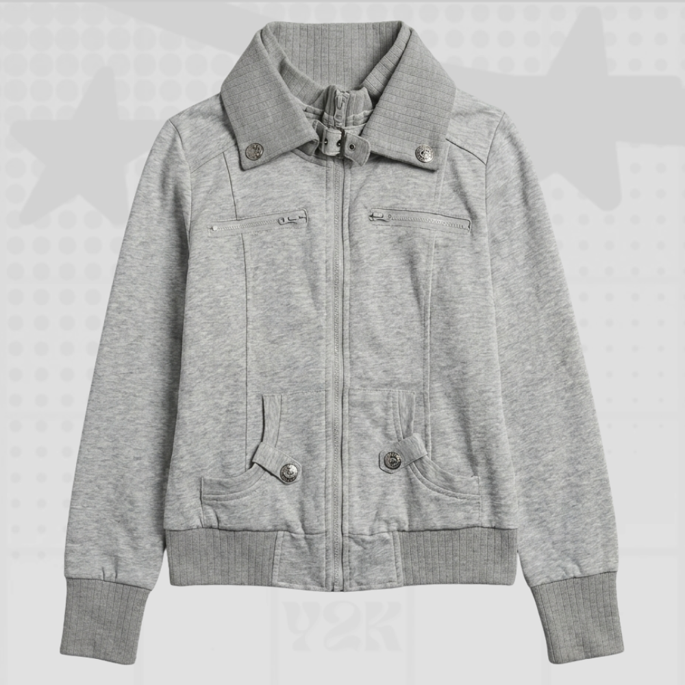 2000s Grey Zip-Up Jacket
