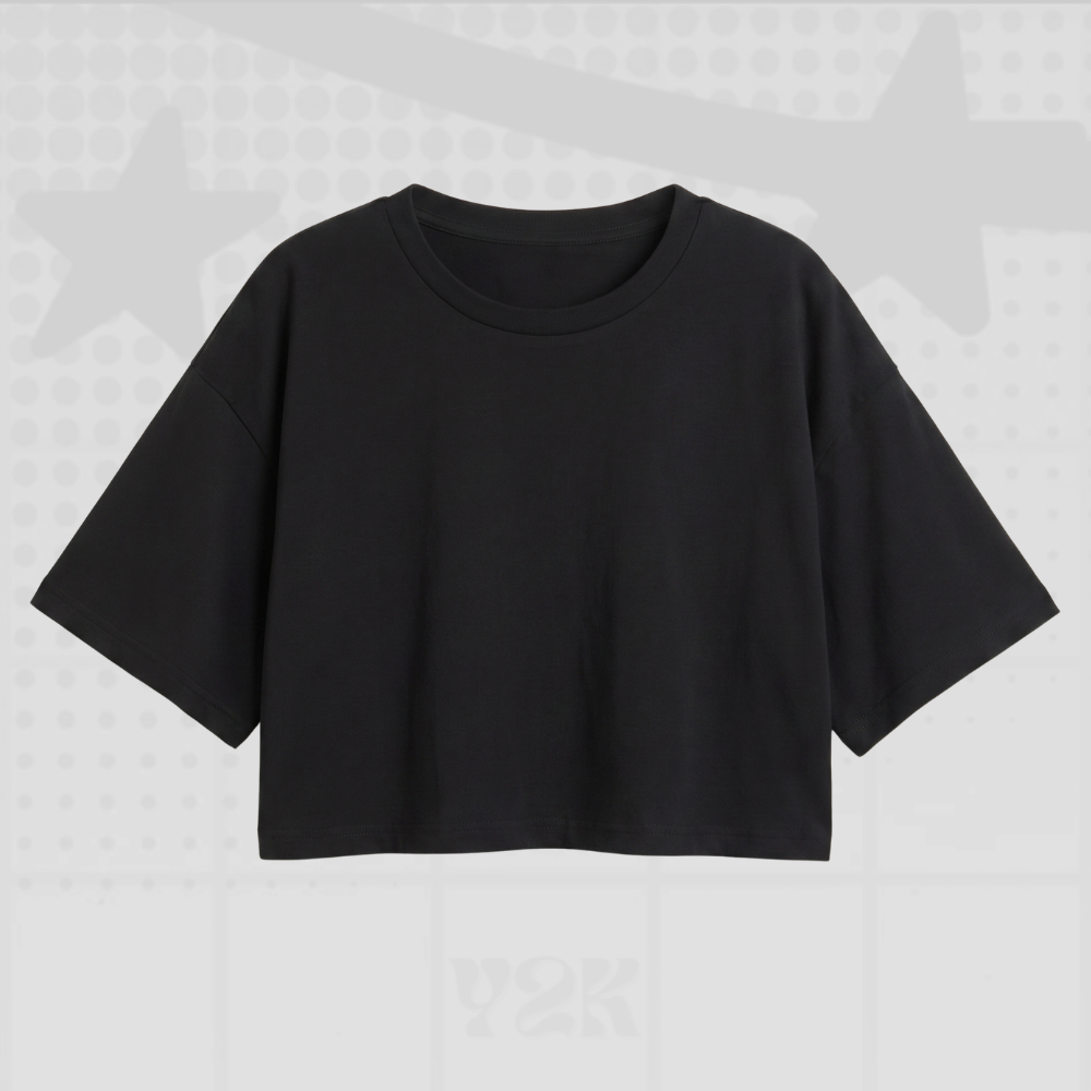 Oversized Y2K Crop Top
