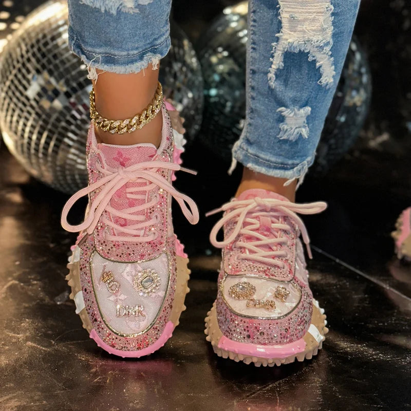 Y2K Rhinestone Sneakers