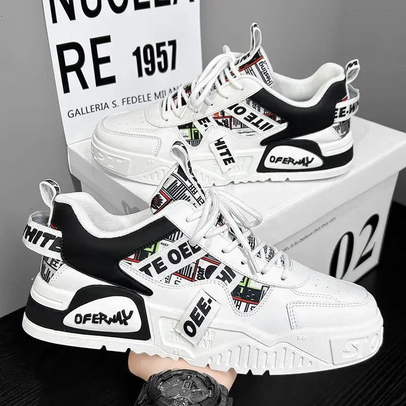 Y2K Fashion Leather Sneakers
