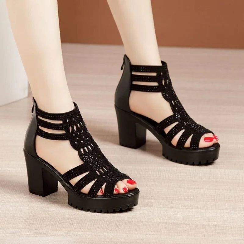 Y2K Casual Low Heel Sandals