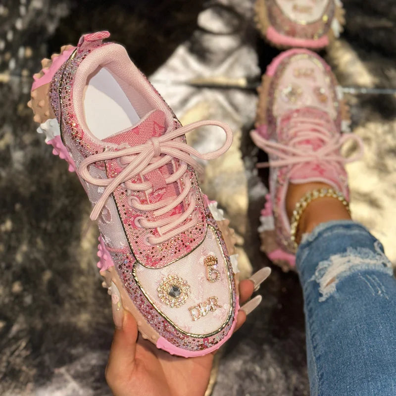 Y2K Rhinestone Sneakers