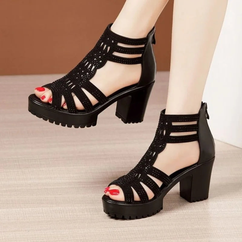 Y2K Casual Low Heel Sandals