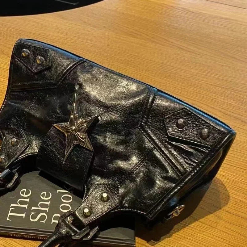 Y2K Gothic Star Shoulder Bag