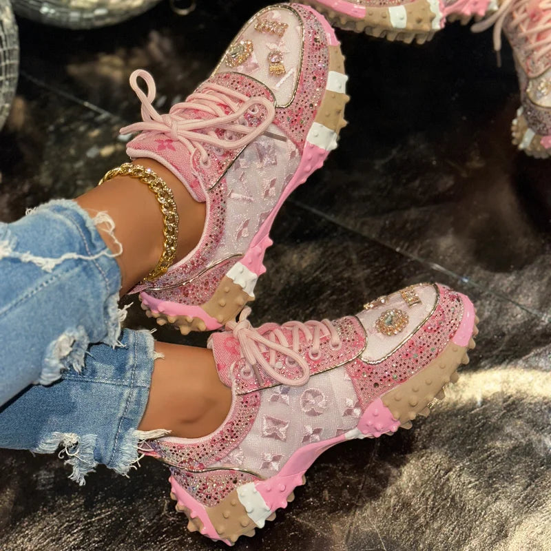 Y2K Rhinestone Sneakers