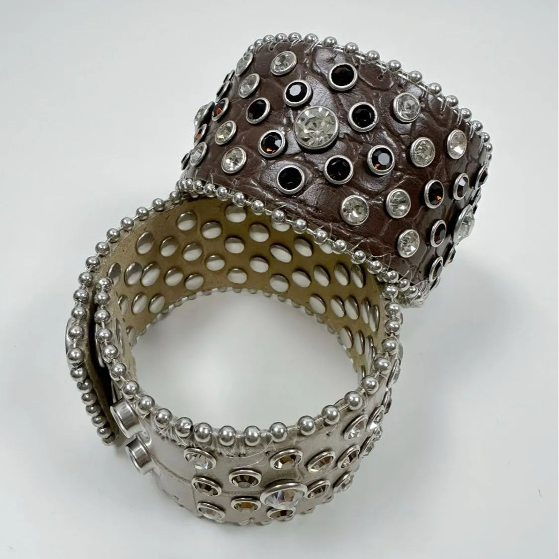 Y2K Rhinestone Snap Bracelet