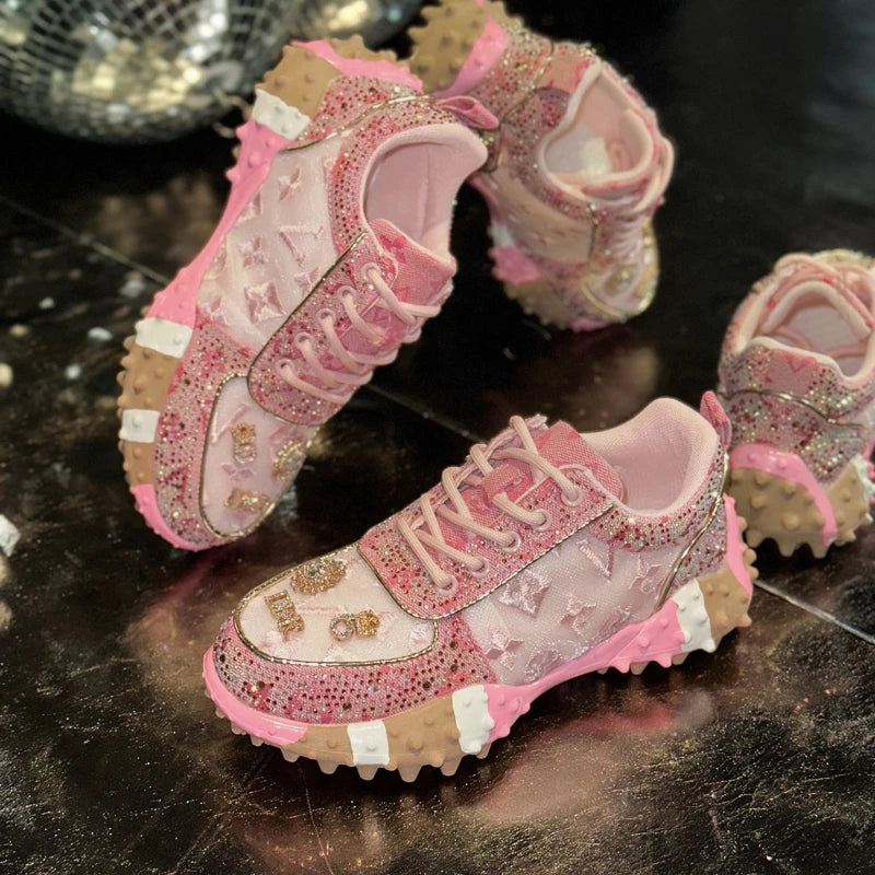 Y2K Rhinestone Sneakers
