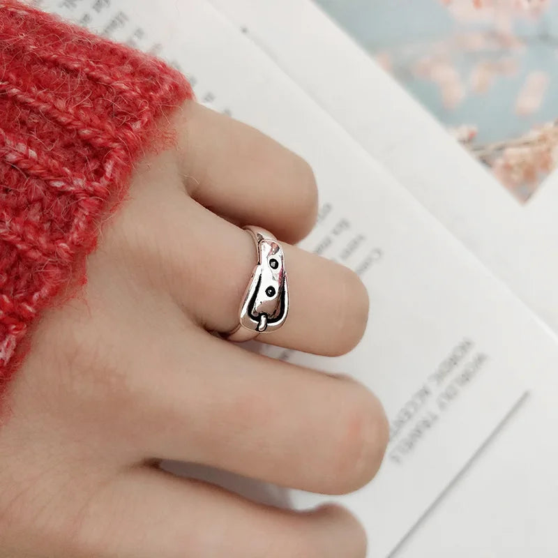 Silver Belt Adjustable Rings