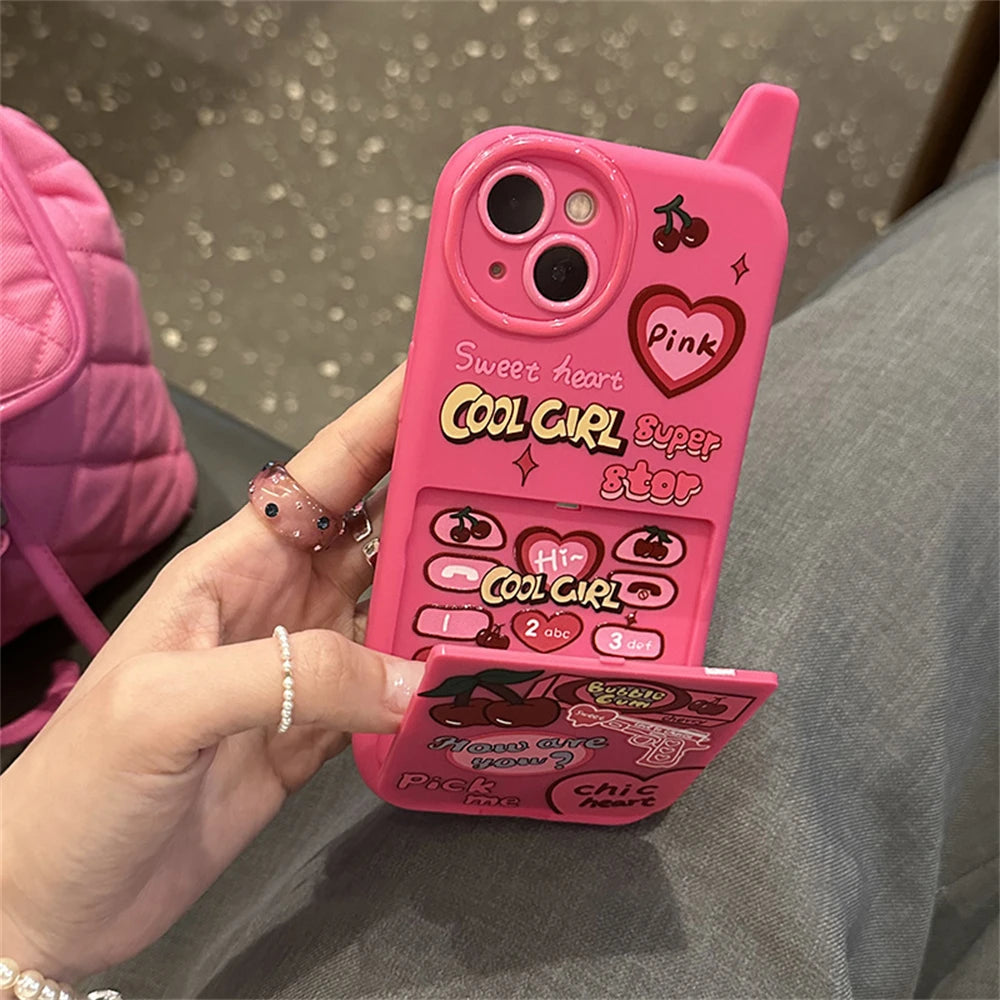 Y2K Pink Mirror Phone Case
