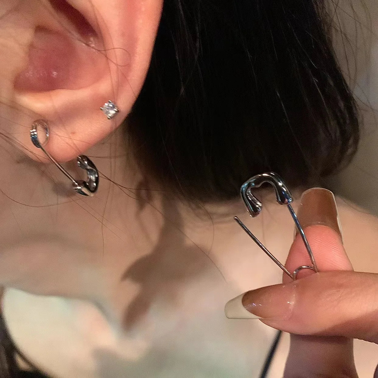 Y2K Safety Pin Earrings