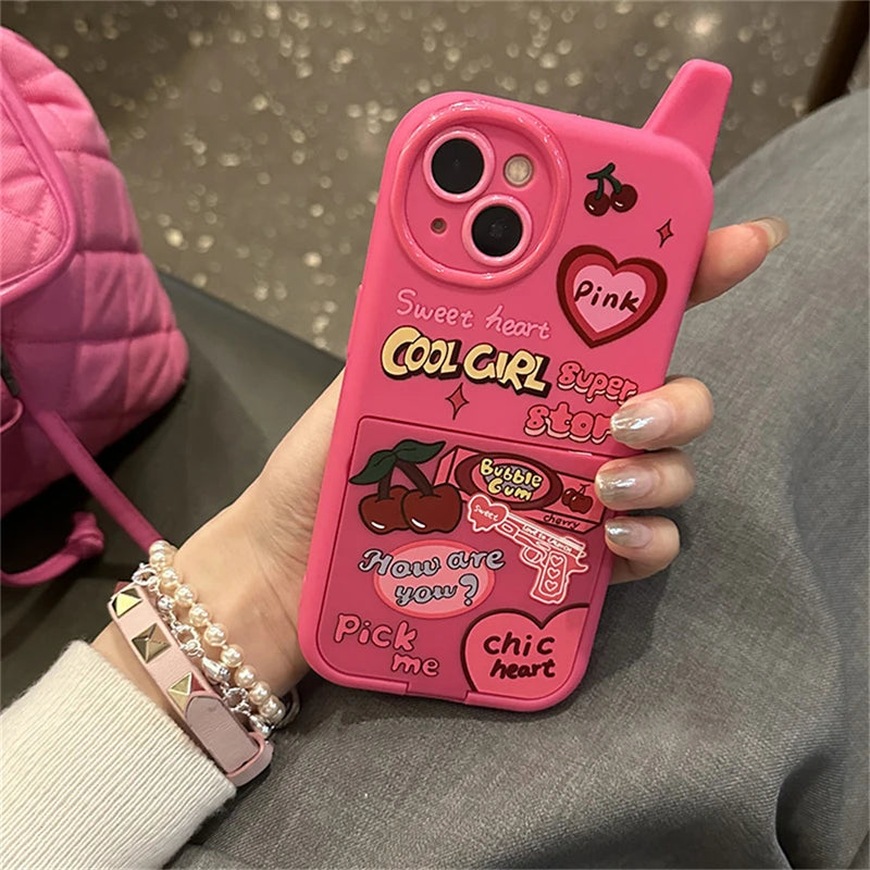 Y2K Pink Mirror Phone Case