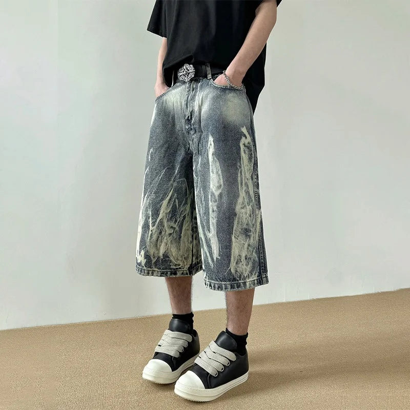 Straight-leg Baggy Tie Die Jorts