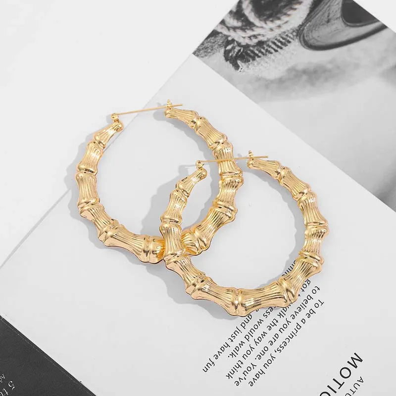 Y2K Bamboo Hoop Earrings