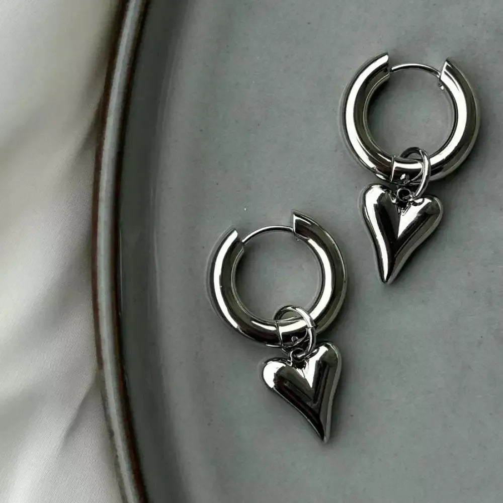 Heart Hoop Earrings