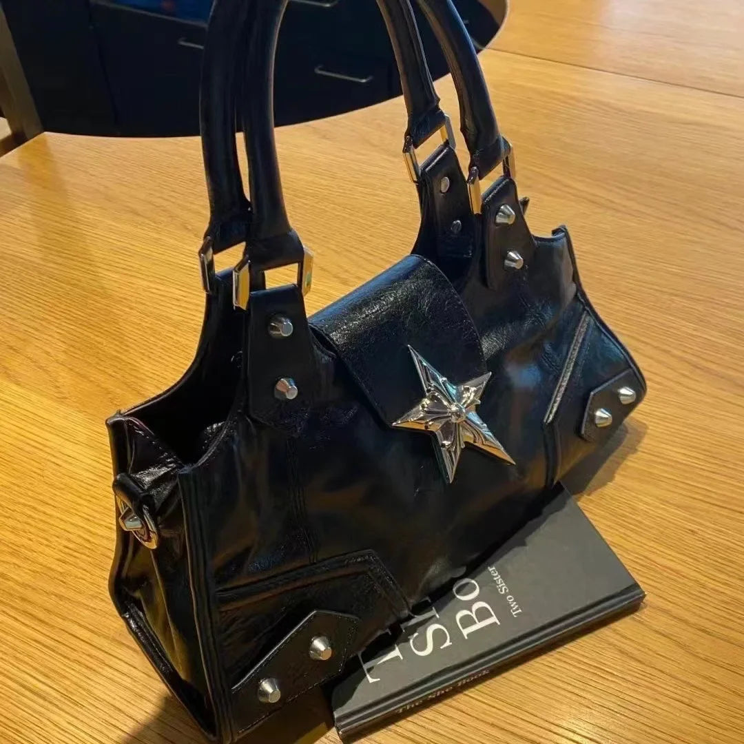 Y2K Gothic Star Shoulder Bag