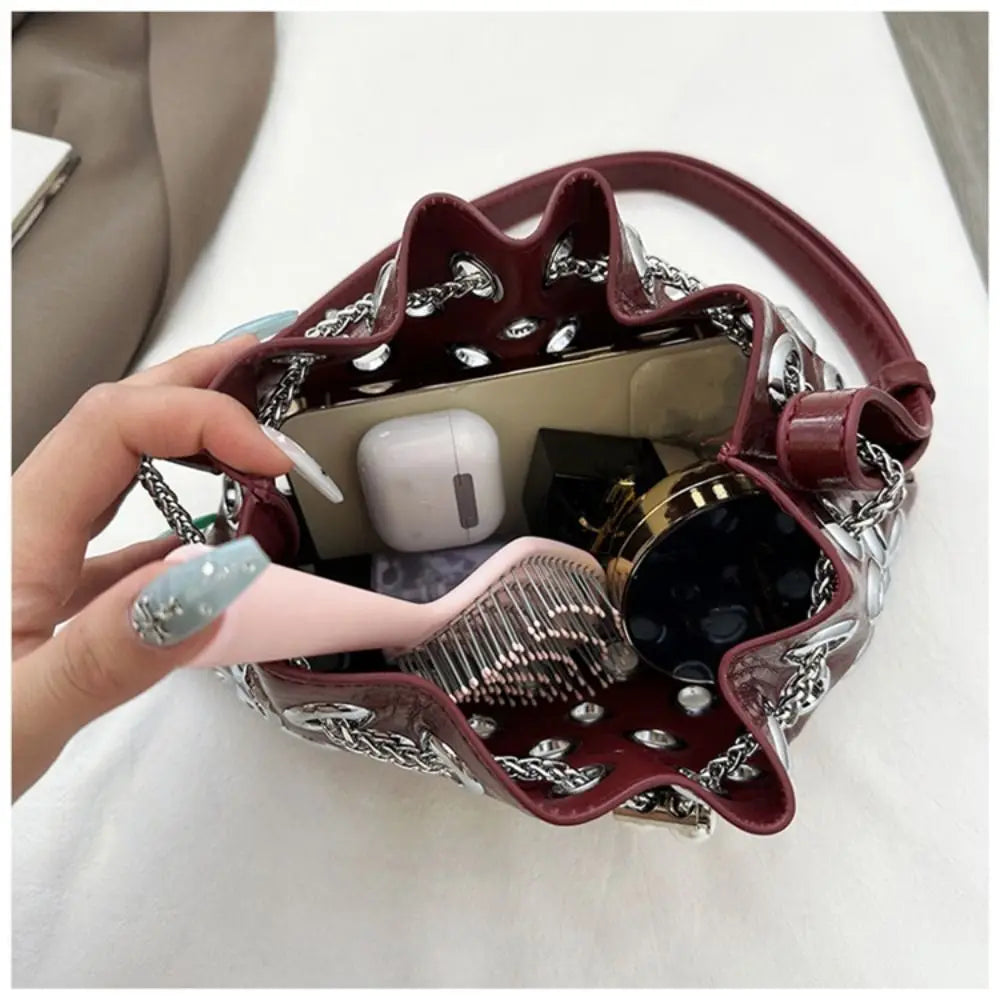 Y2K Eyelet Shoulder Bag