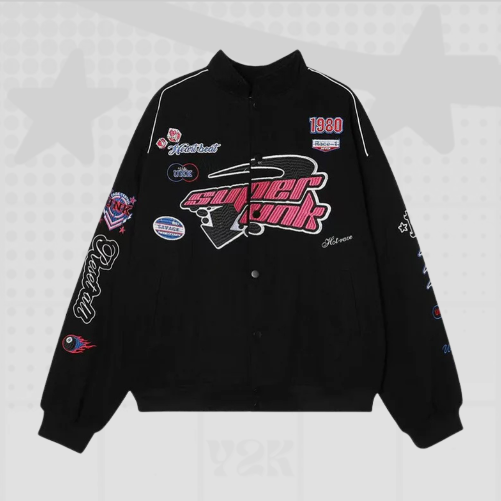 Plus Size Varsity Y2K Jacket