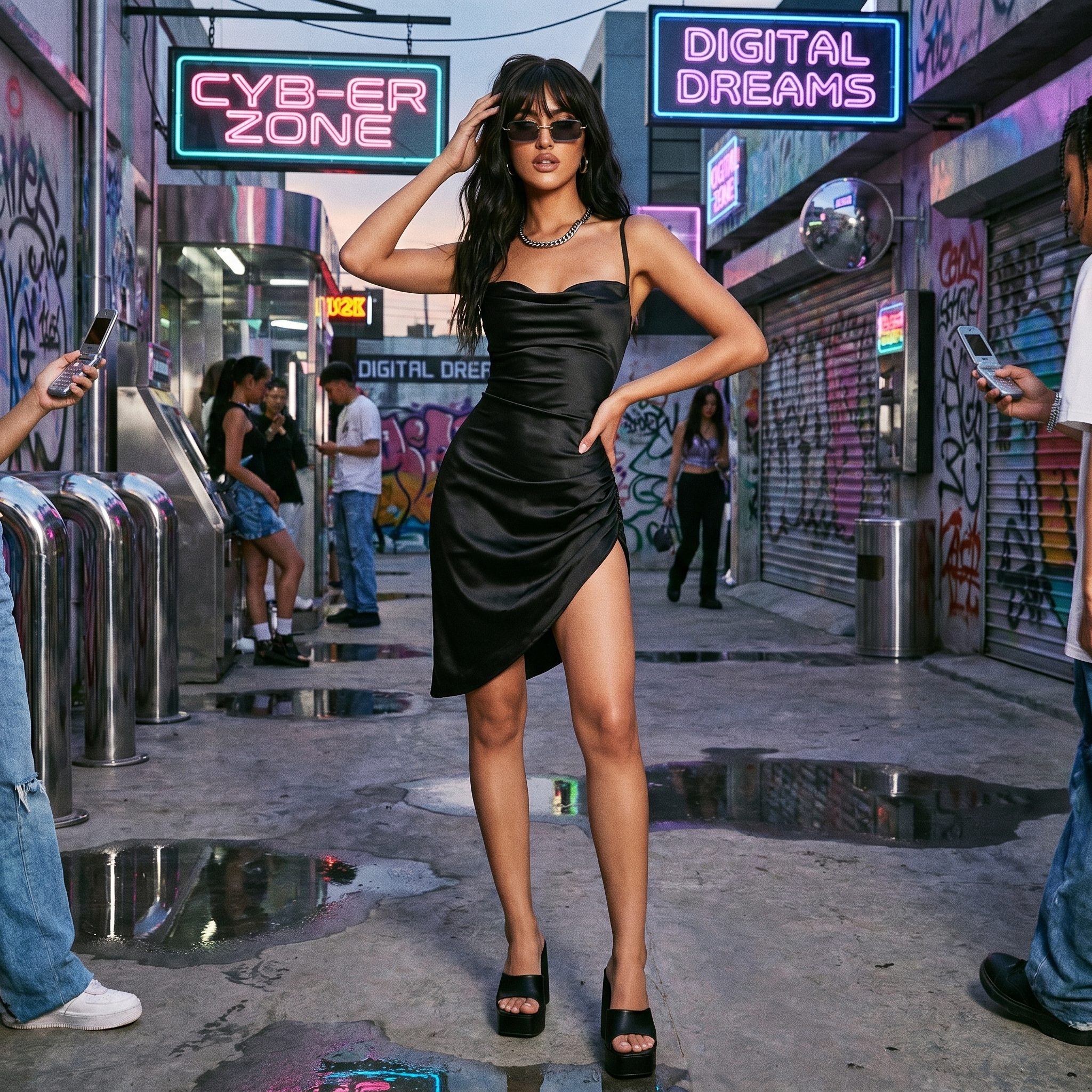 Y2K Satin Dress