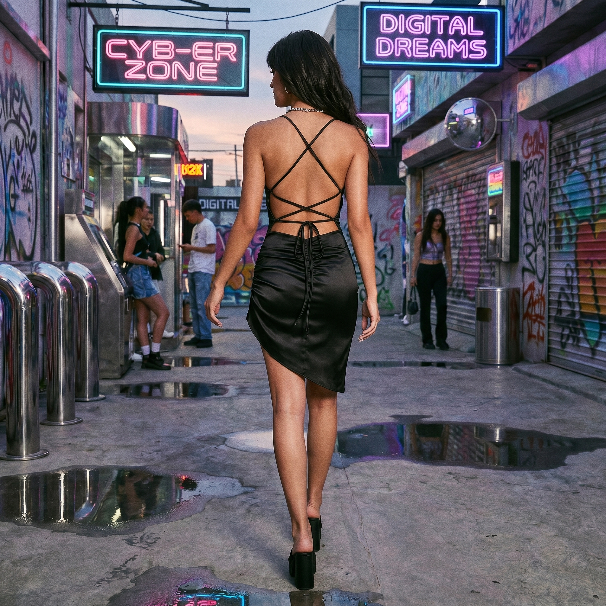 Y2K Satin Dress